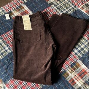 Talbots Women's Boot Cut Corduroy Pants in Rich Brown